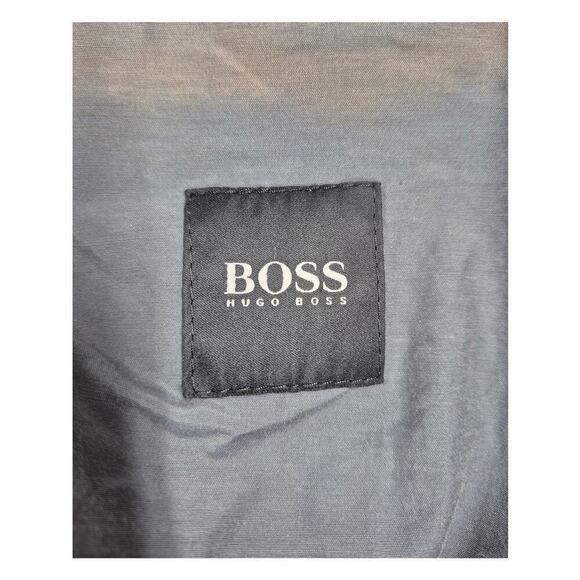 Boss Hugo Boss Mario's Italy Black 100% Virgin Wool Light Summer Blazer Sz 46R - Picture 4 of 8